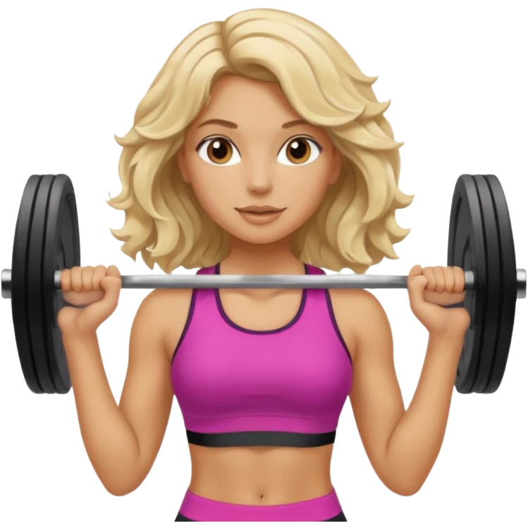 iOS 18 aesthetic wavy blondie girl gym emoji