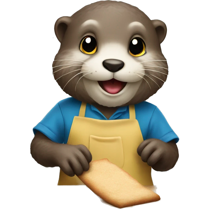 otter baking cookies emoji
