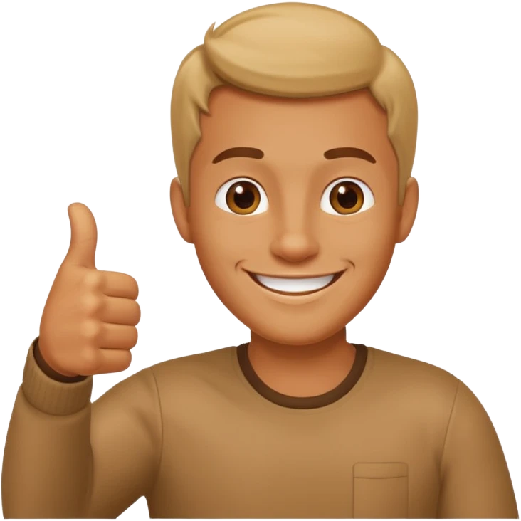 man giving a thumbs-up emoji