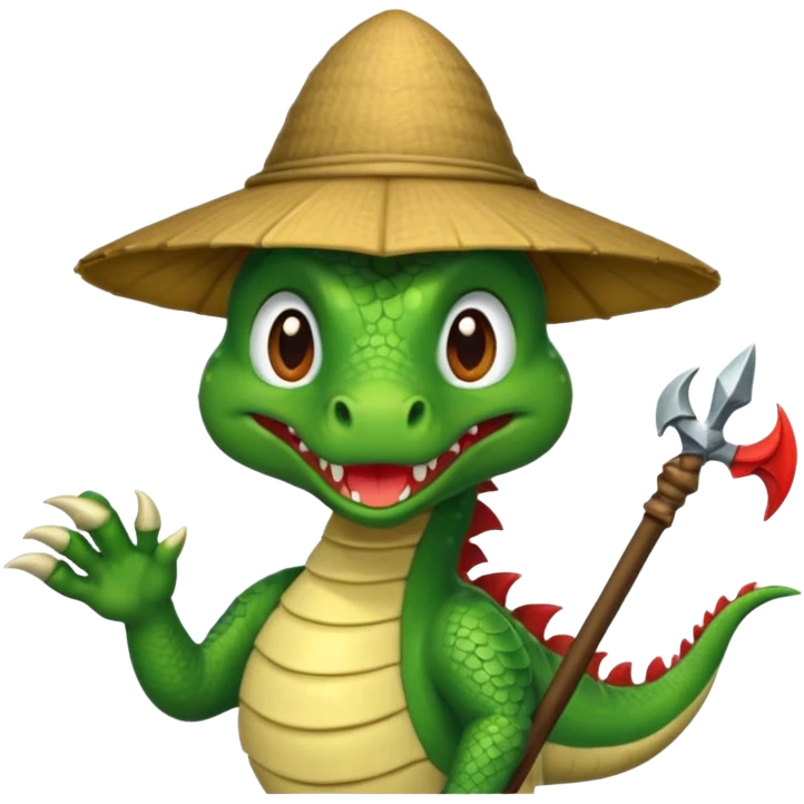 ein Drache mit einem Zauberstab in der Hand  und einem Hud  auf dem kopf und ein Bard emoji