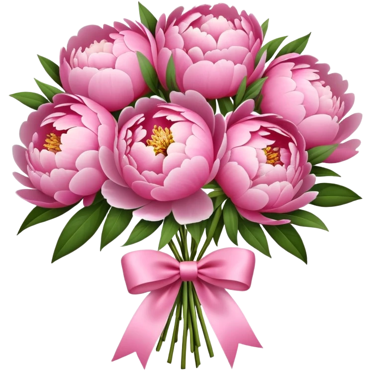 flower bouquet peony  emoji