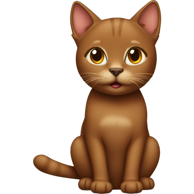 brown cat from side emoji