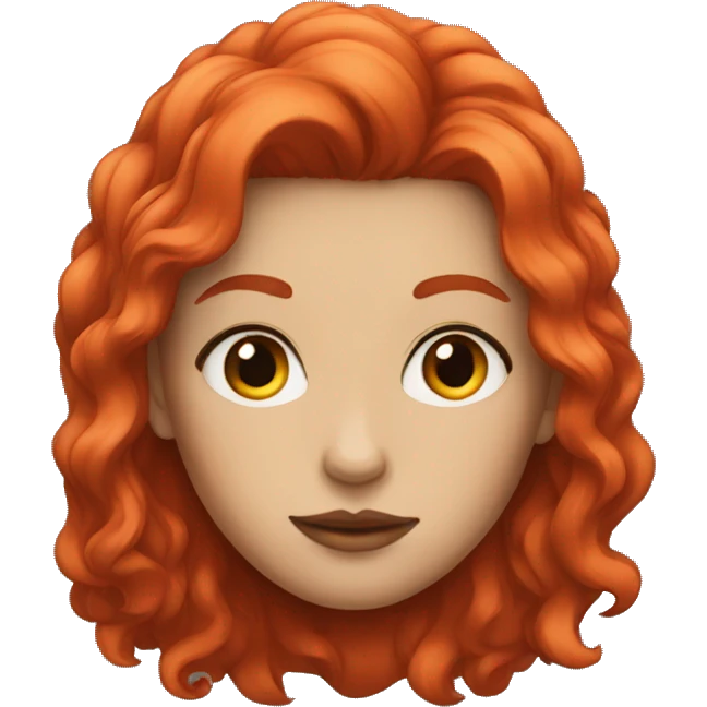 Cool girl with red hair emoji