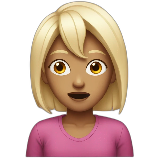 tired and manic girl emoji