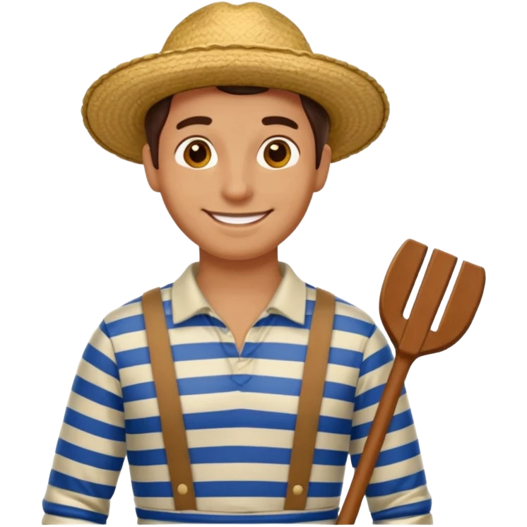 Gondolier striped shirt emoji