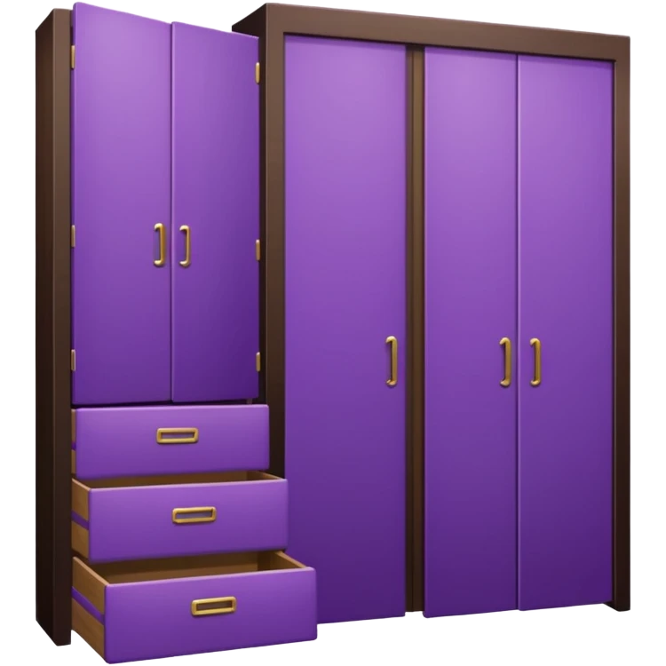 42-foot purple steps in floor map way to wardrobe closet emoji