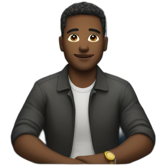 Man sitting on a train emoji