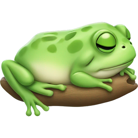 Cute frog sleeping emoji