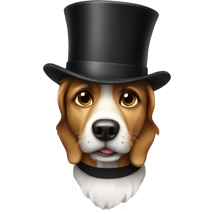 dog with tophat emoji