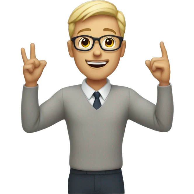 the teacher makes a "super" gesture
 emoji
