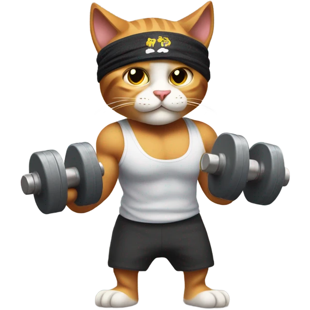 Buff cat working out  emoji