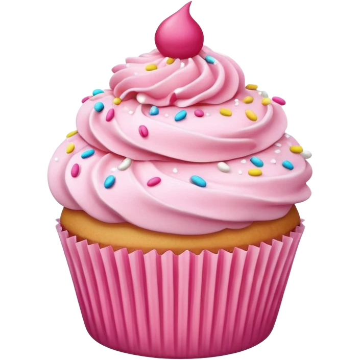 Cupcake with pink icing emoji