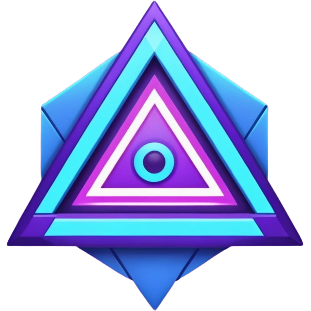 neon cyberpunk-themed icon representing focus emoji