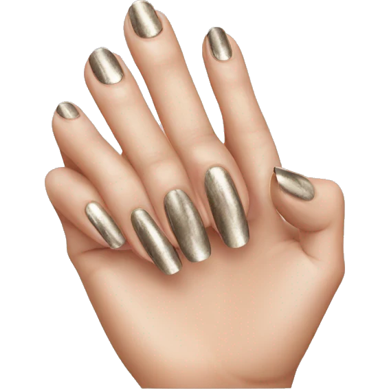 fake metallic nails emoji