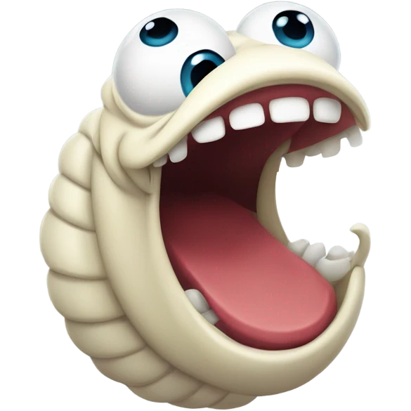 Laughing worm emoji