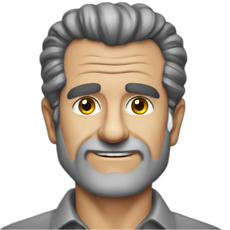Mel Gibson cartoon wearing shirt emoji