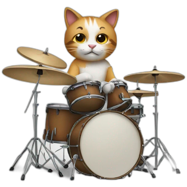 Cat doing drums  emoji