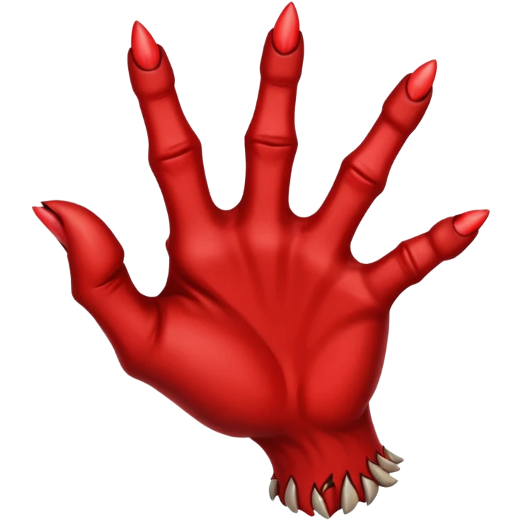 red evil pointing fingure emoji