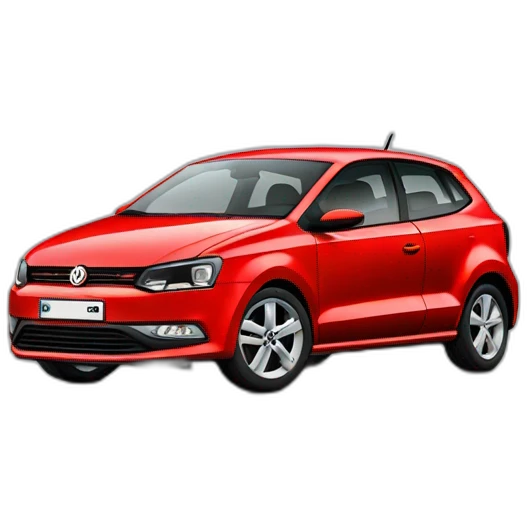 red volkswagen polo 6c emoji
