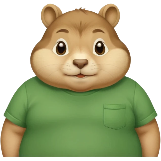 Chipmunk theodore from alvin and the chimpmunks VERY FAT WITH GREEN SHIRT VERY BIG FOR HIS FAT BODY emoji