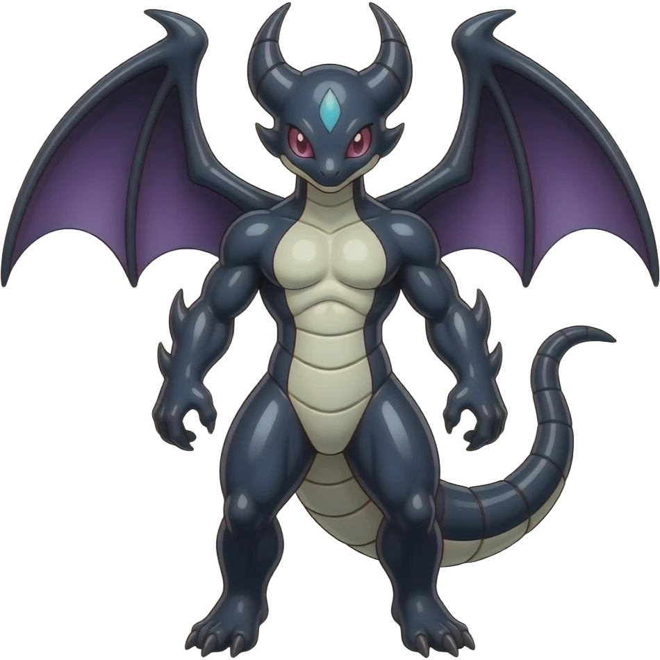 Shiny Oily Glossy Yveltal-Scyther-Darkrai-Lunala-fusion emoji