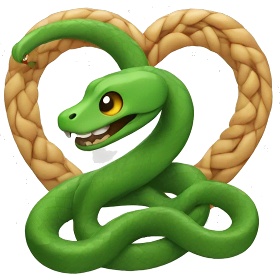 snake around heart emoji