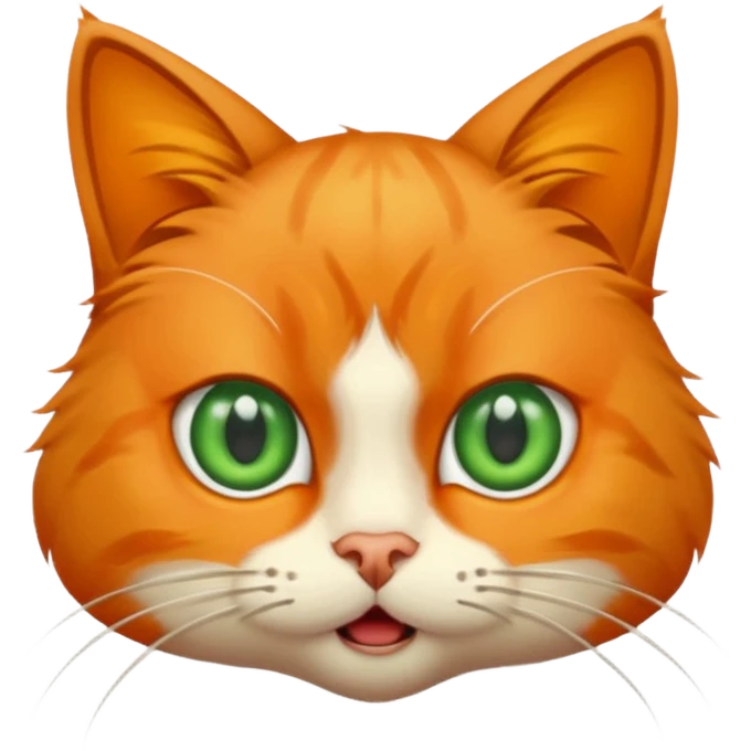 A cat with an emotion of shock emoji