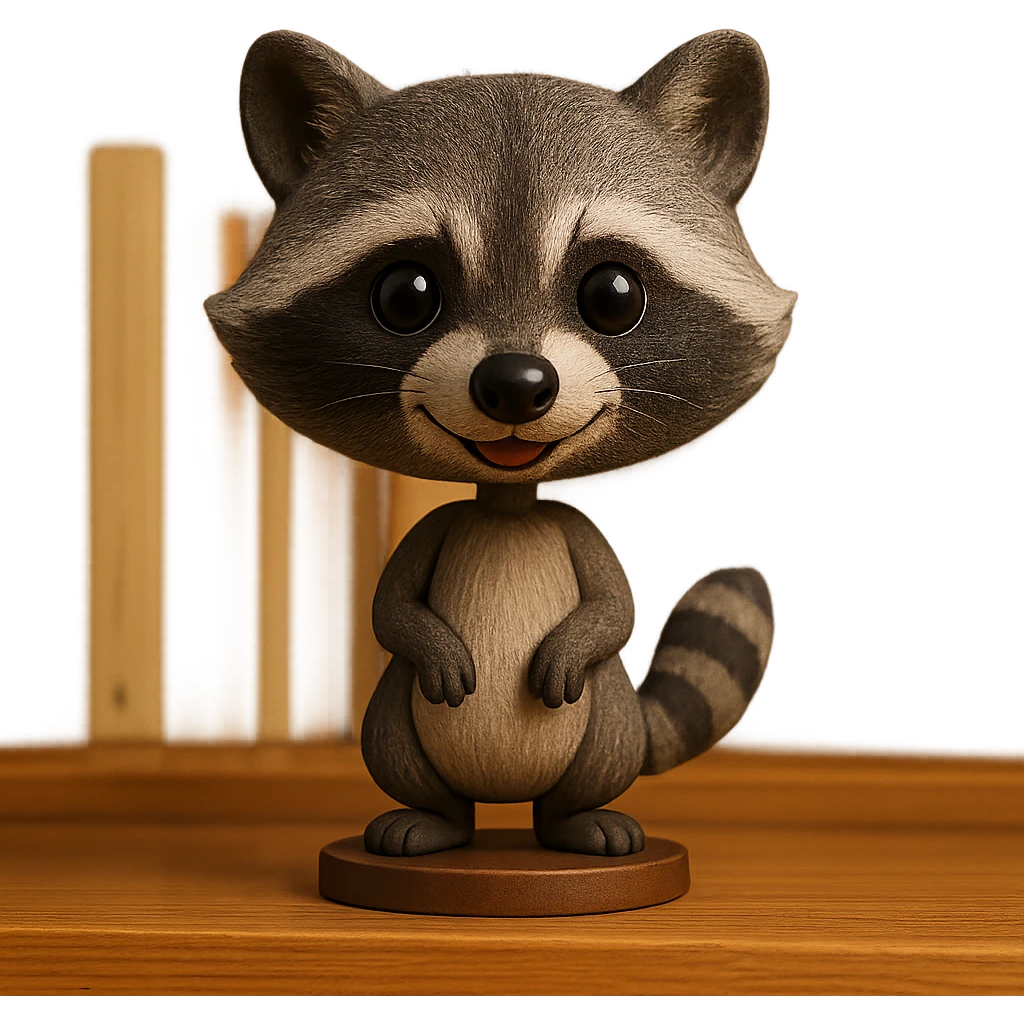 playful bobblehead style animal emoji