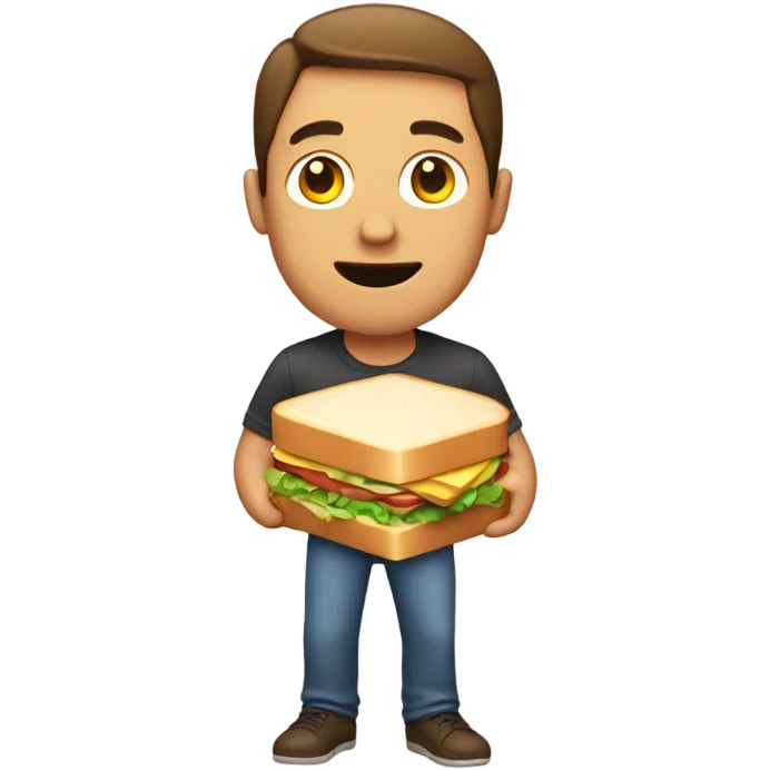 Guy holding a sandwich emoji