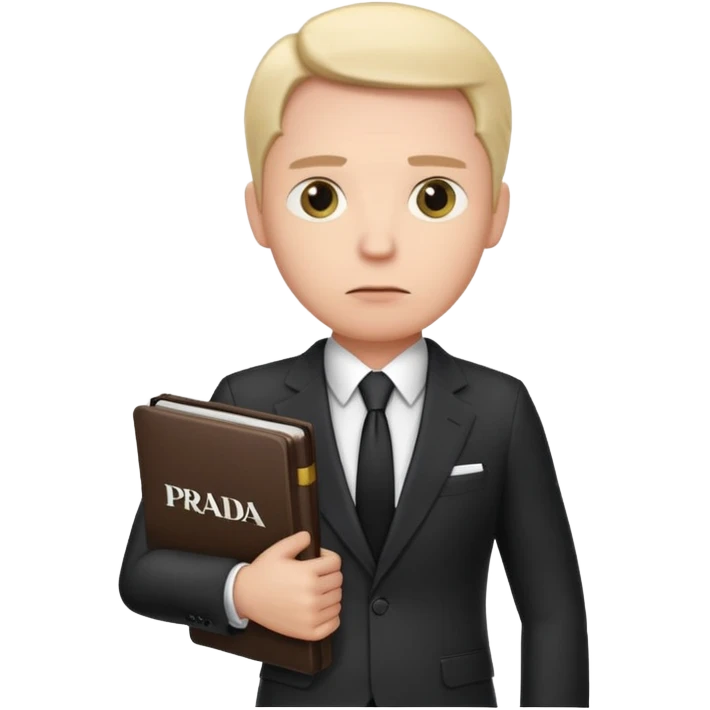 Boss holding the word prada emoji