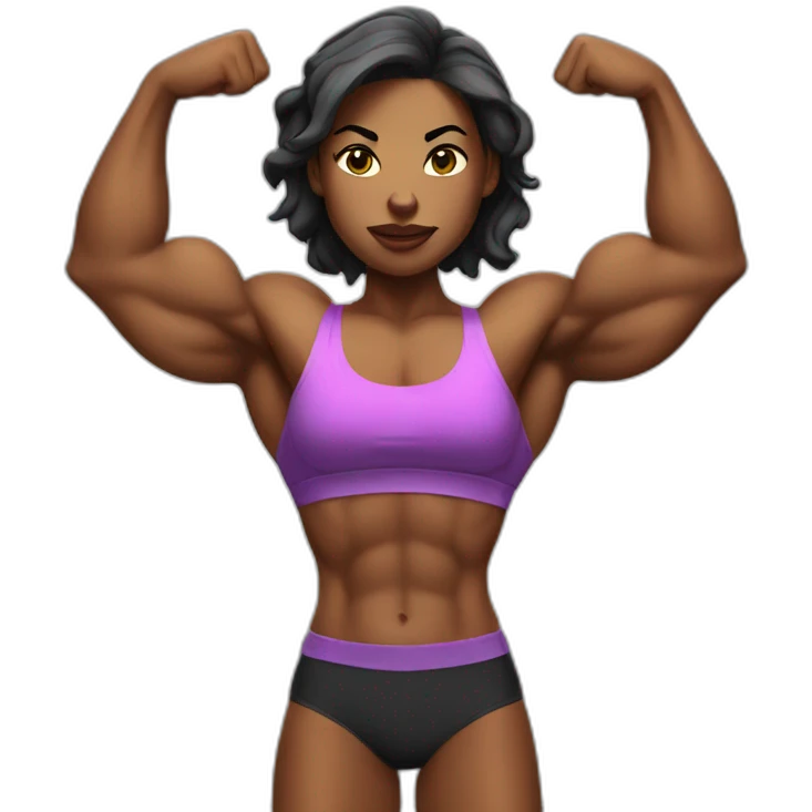 Strong muscle girl emoji