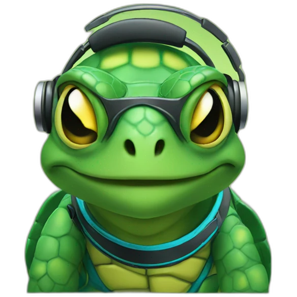 DJ turtle emoji