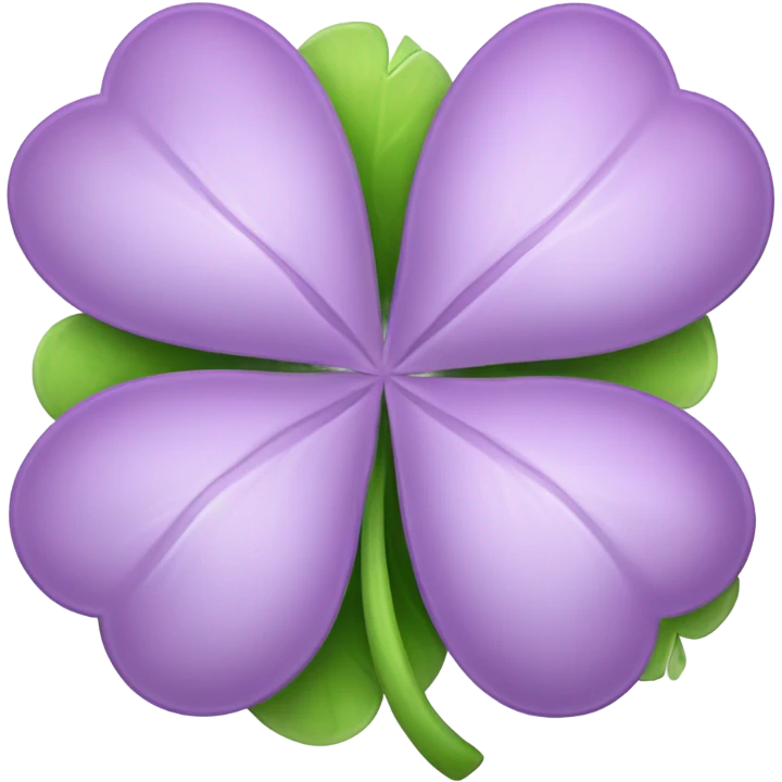 four leaf light purple clover emoji