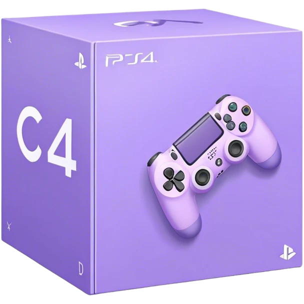 Aesthetic CD ps4 game box in lavender color emoji