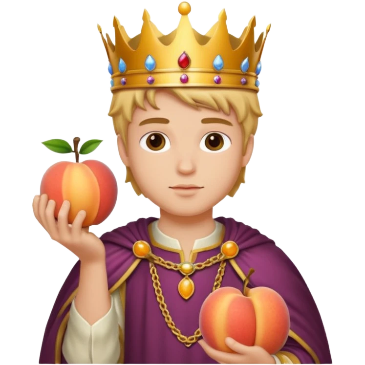 young king and peach emoji