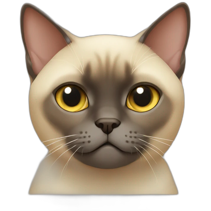 Burmese cat facepalm face emoji