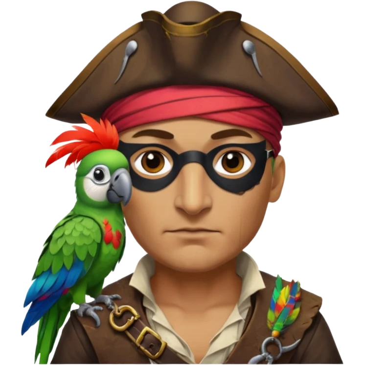 pirate and parrot emoji