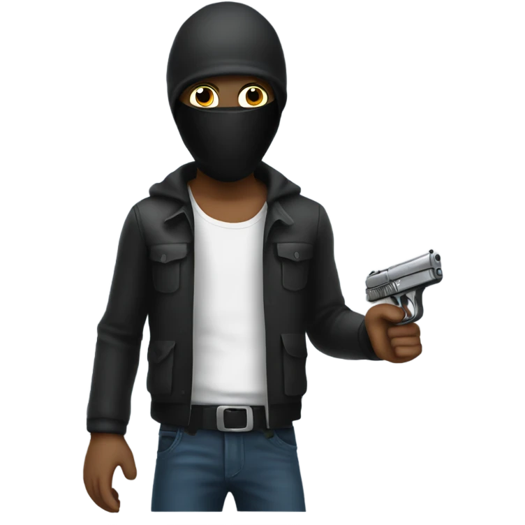 A robber holding a toy pistol  emoji