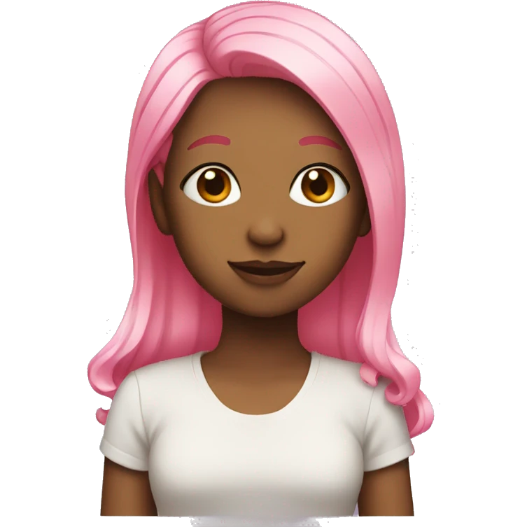 Girl with pink hair emoji