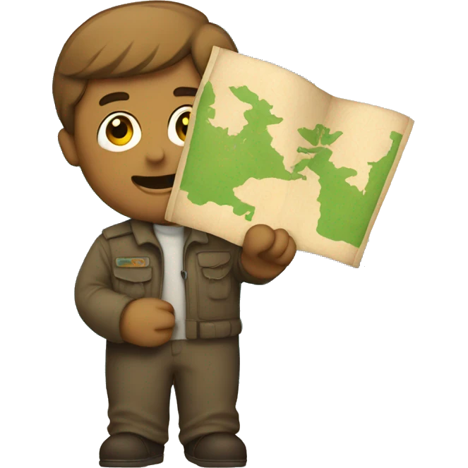 emoji holding map emoji