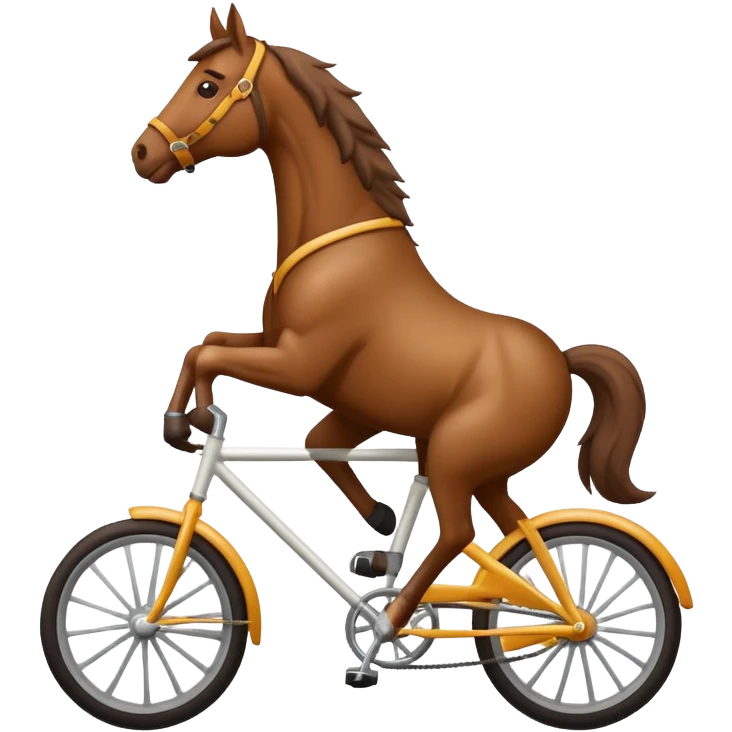 horse riding a bike emoji
