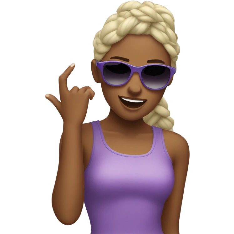 Girl dabbing with pit vipers emoji