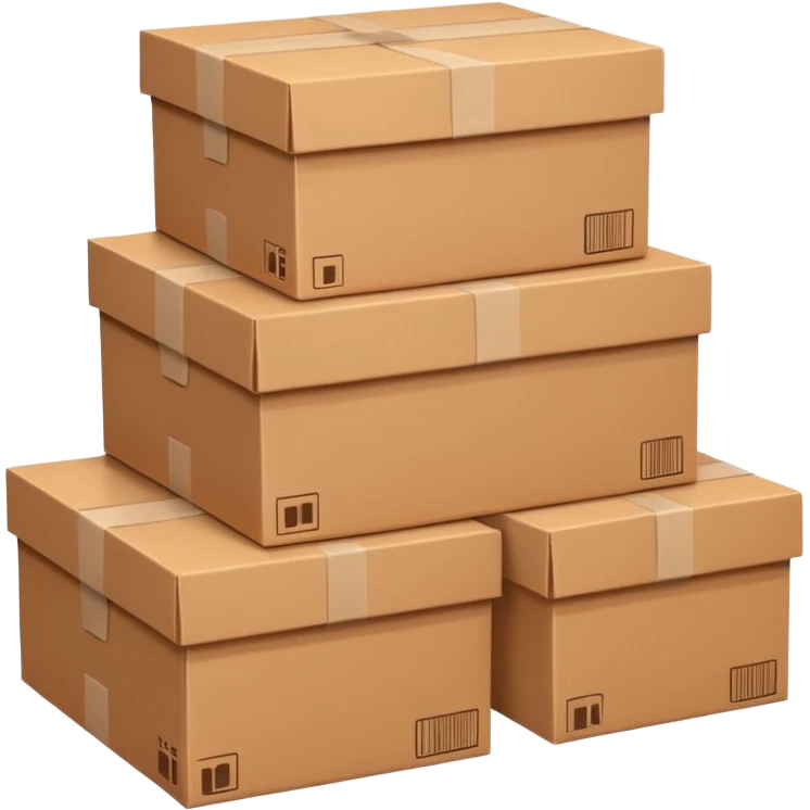 stack of many boxes emoji