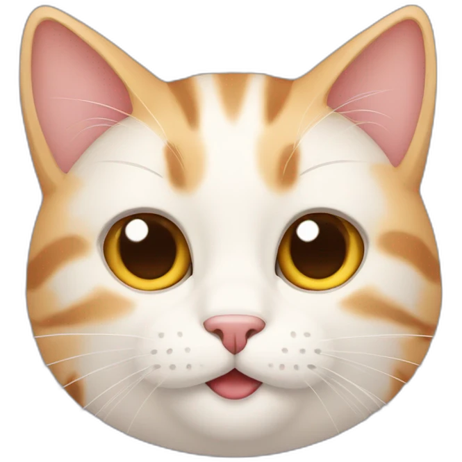 Cat with cute face emoji