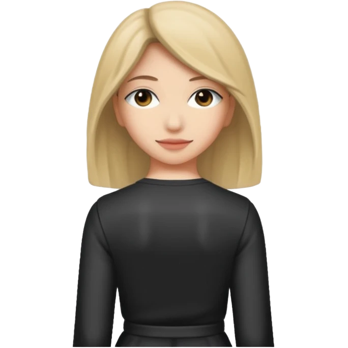 anonymous girl standing ,view from the back emoji