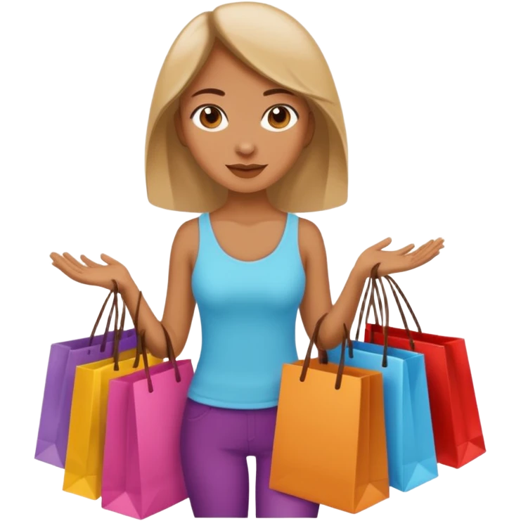 Rosa mujer compras  emoji