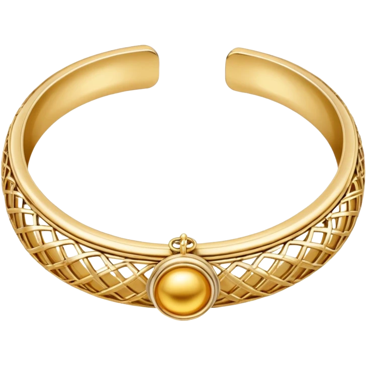 Neck traditional gold choker and gold bangel emoji