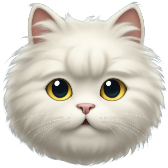 Fluffy cat with pear body emoji