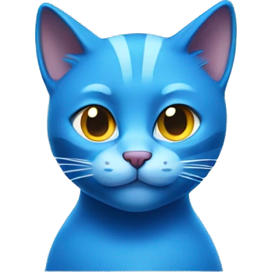 blue cat smirking emoji