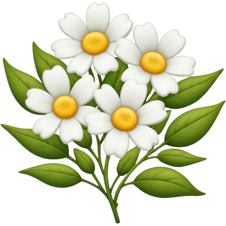 Ramo de flores blancas  emoji